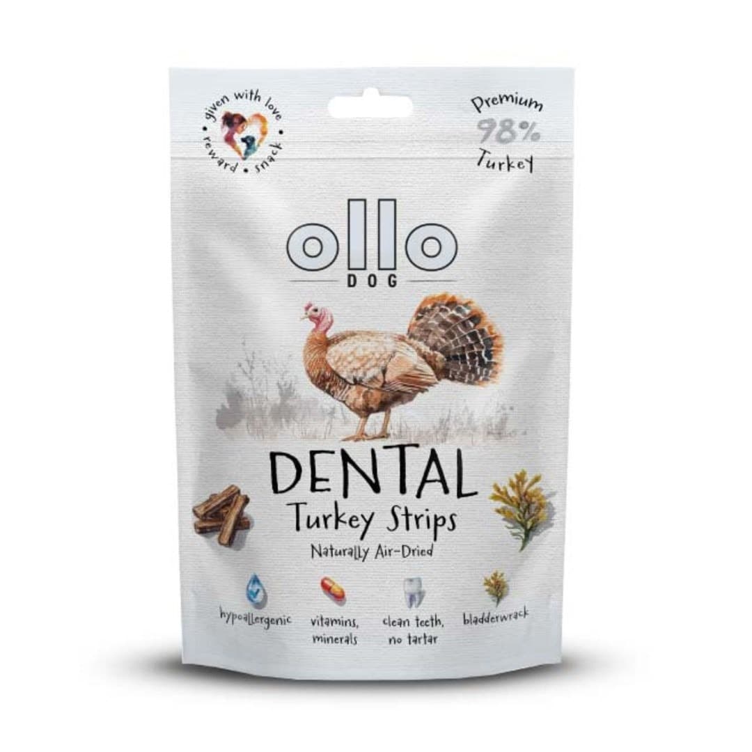 Ollo Przysmak Air Dried Dental Turkey Strips dla psa 80g