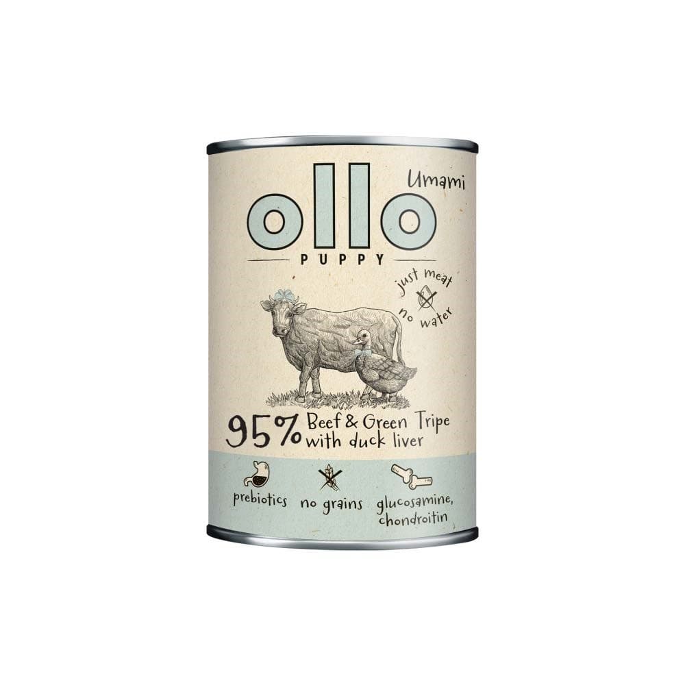 Ollo Puppy Umami gryzaki wołowe żwacze z kaczą wątrobą 400 g