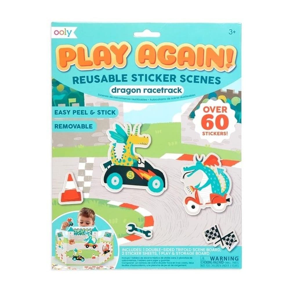 Ooly Naklejki Wielorazowe Play Again Wyścigi Smoków