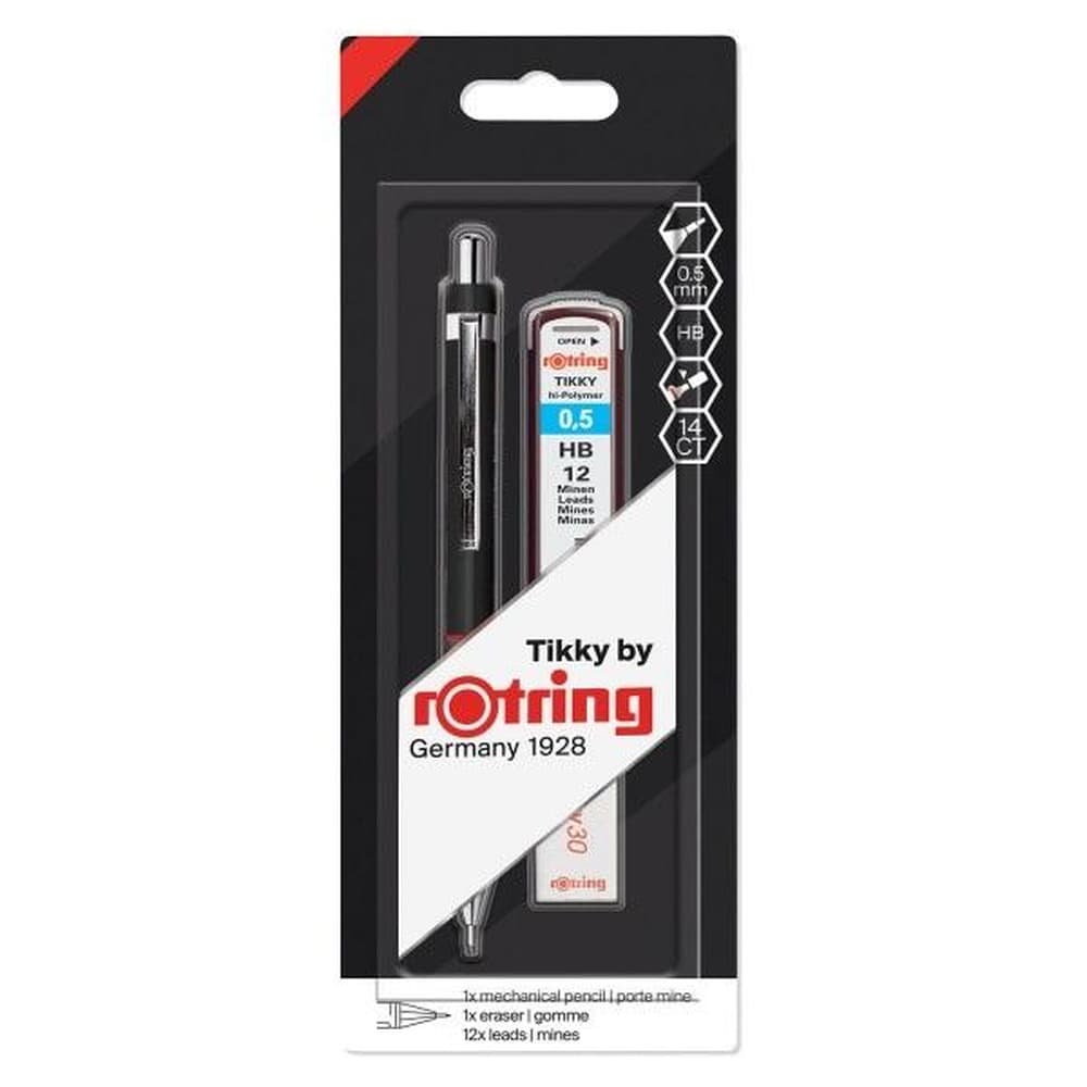 Ołówek automatyczny Rotring Tikky 0.5 mm z gumką i wkładami