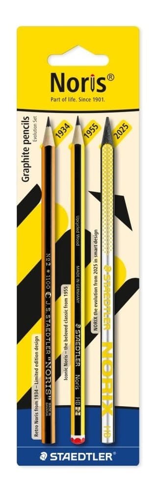 Ołówek Noris HB Staedtler zestaw kolekcjonerski 3 sztuki blister