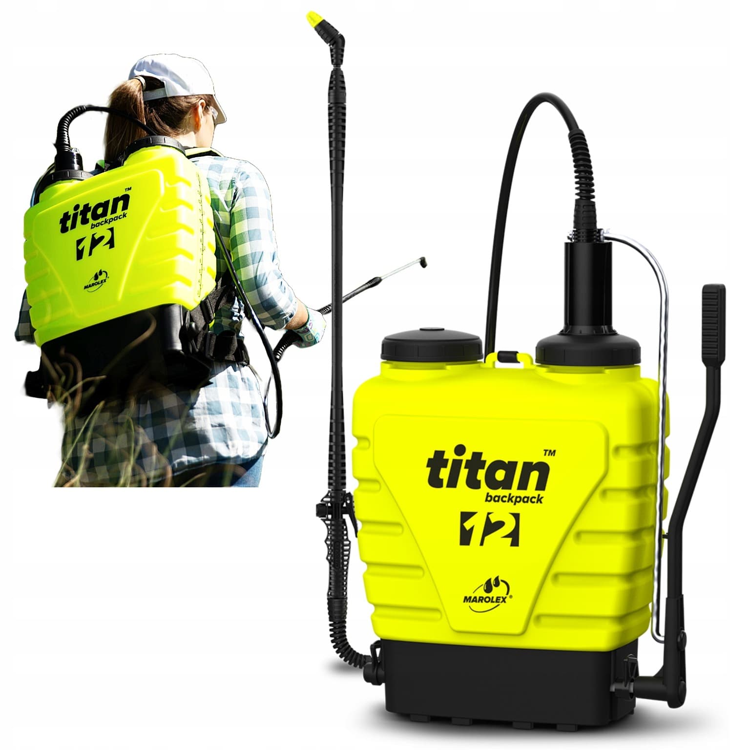 Opryskiwacz ciśnieniowy plecakowy Marolex Titan 12 - 12l