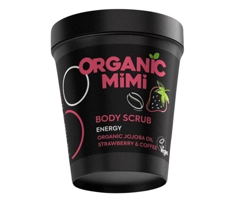 ORGANIC MiMi Peeling kawowo-truskawkowy do ciała - głębokie oczyszczenie i nawilżenie