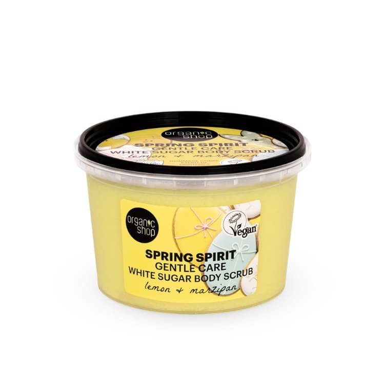 ORGANIC SHOP Delikatny peeling do ciała z białym cukrem Cytryna i marcepan 250ml