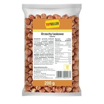 Orzechy laskowe łuskane suszone 200 g premium