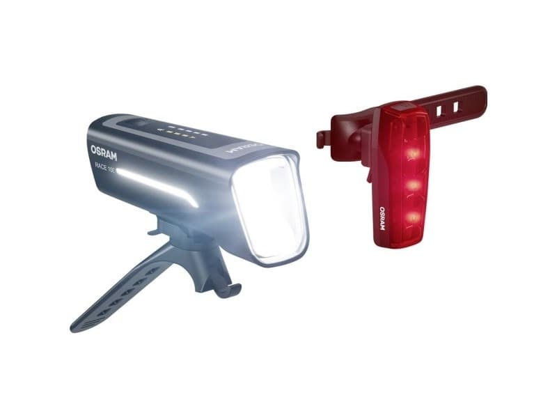 Lampa rowerowa LED przednia/tylna biała/czerwona