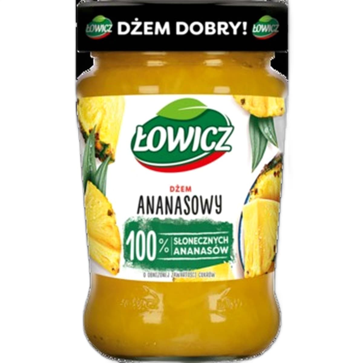 Łowicz Dżem ananasowy o obniżonej zawartości cukrów 280 g