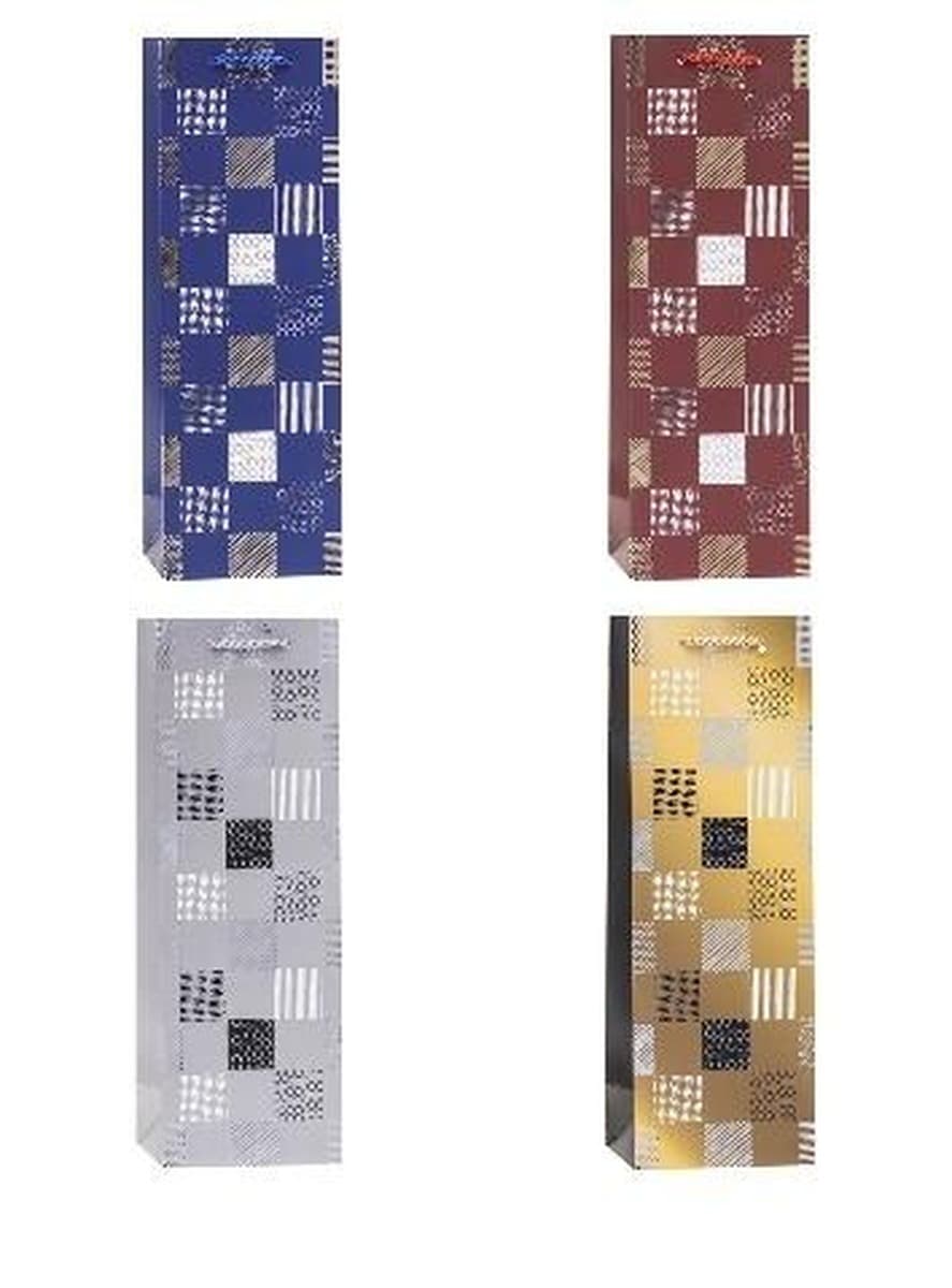 Ozdobna torebka na butelkę Rozette mix wzorów 12 x 35 x 9 cm