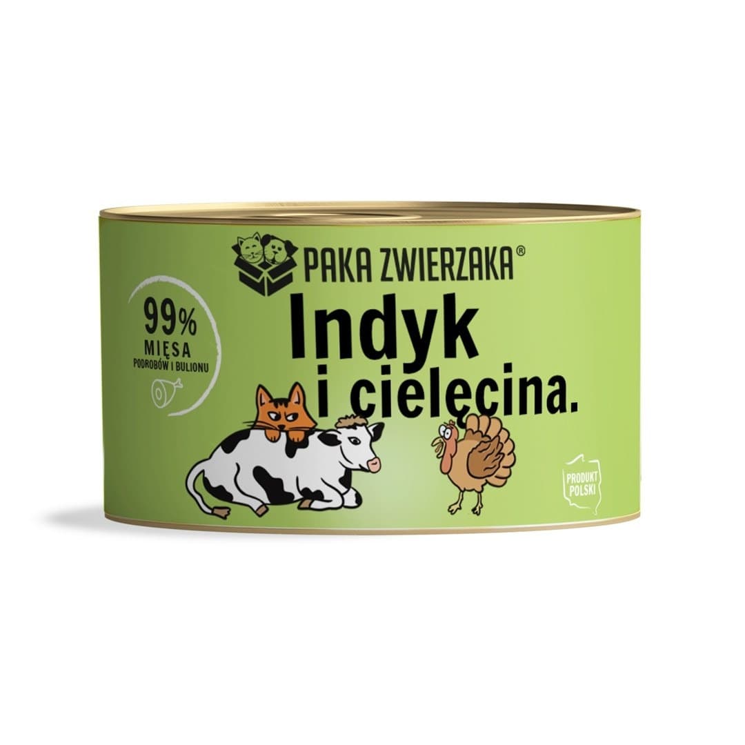 Paka Zwierzaka Karma dla psa Indyk Cielęcina 200g