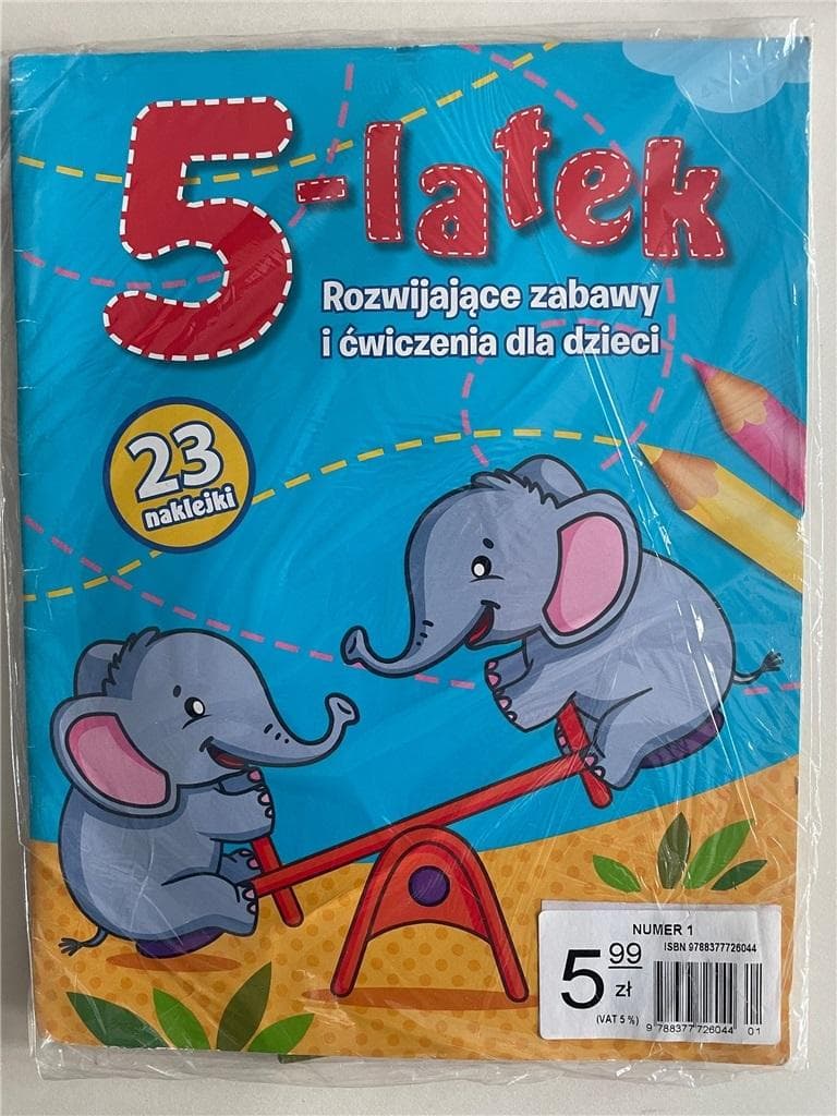 Zestaw dla Dzieci Książek 5 Lat z Kolorowanką