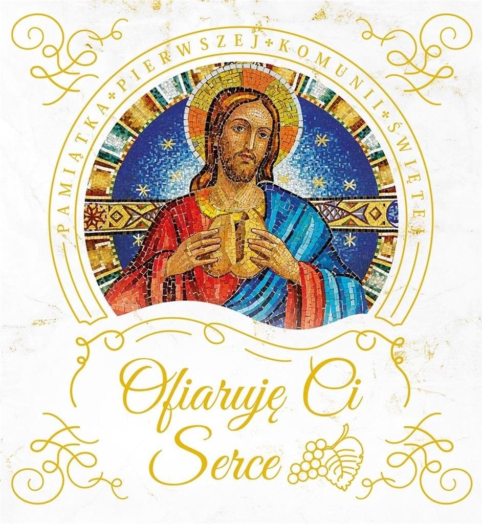 Pamiątka Pierwszej Komunii Świętej - Album z życzeniami i miejscem na zdjęcia