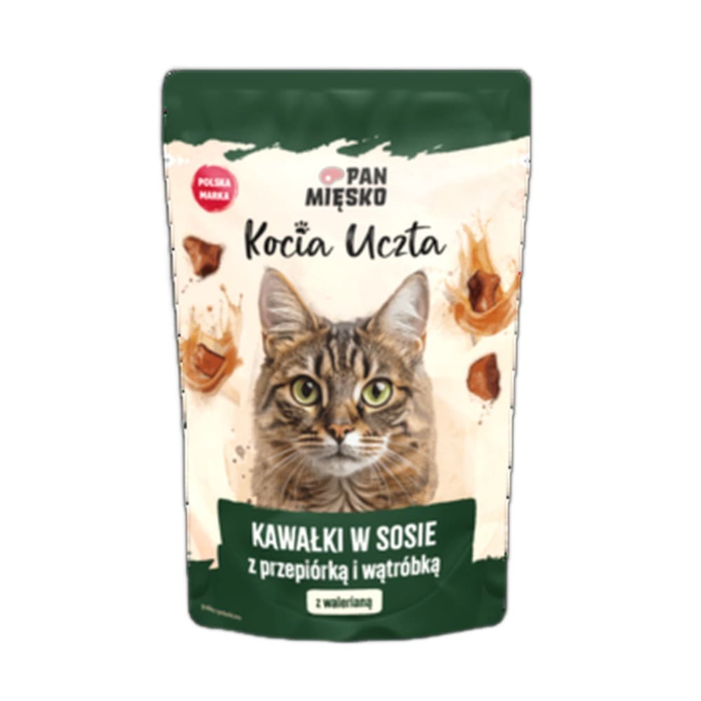 Pan Mięsko Kocia Uczta Kawałki w sosie z cielęciną i jagnięciną 85g