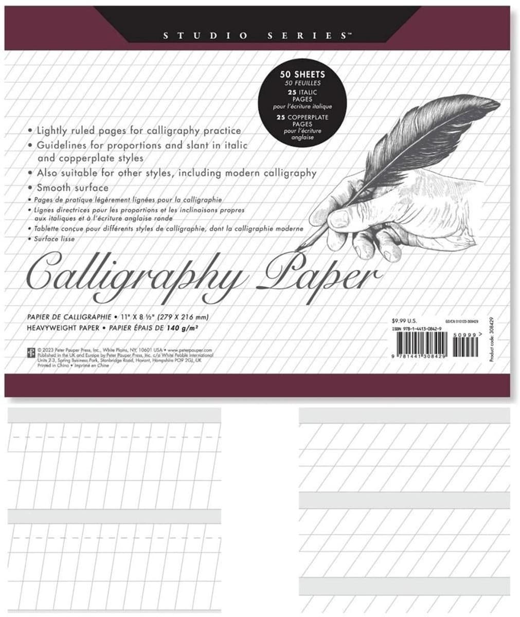 Papier do kaligrafii 160 gsm 50 kartek