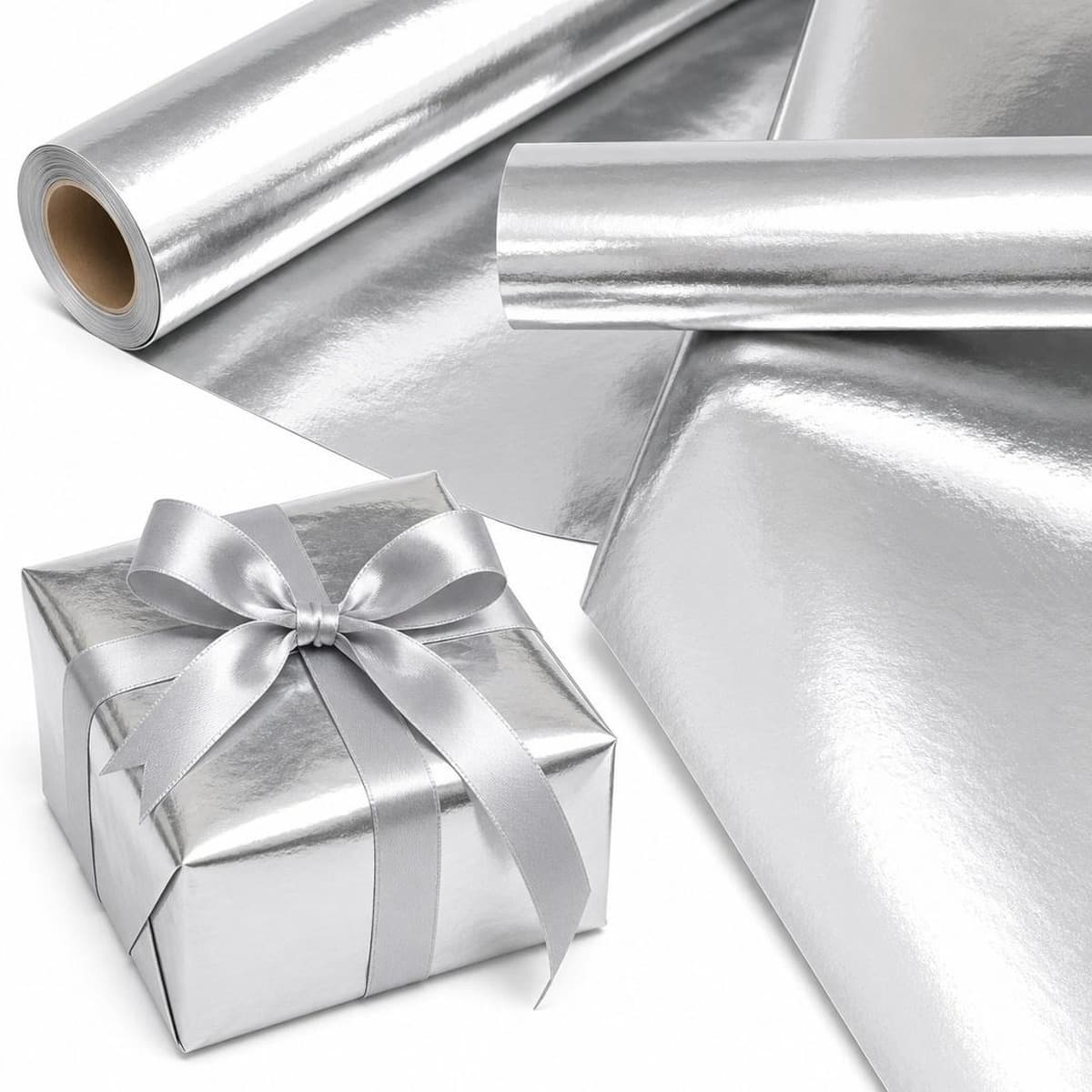 Papier metalik Srebrne Lustro X-Strong 35 cm x 20 m