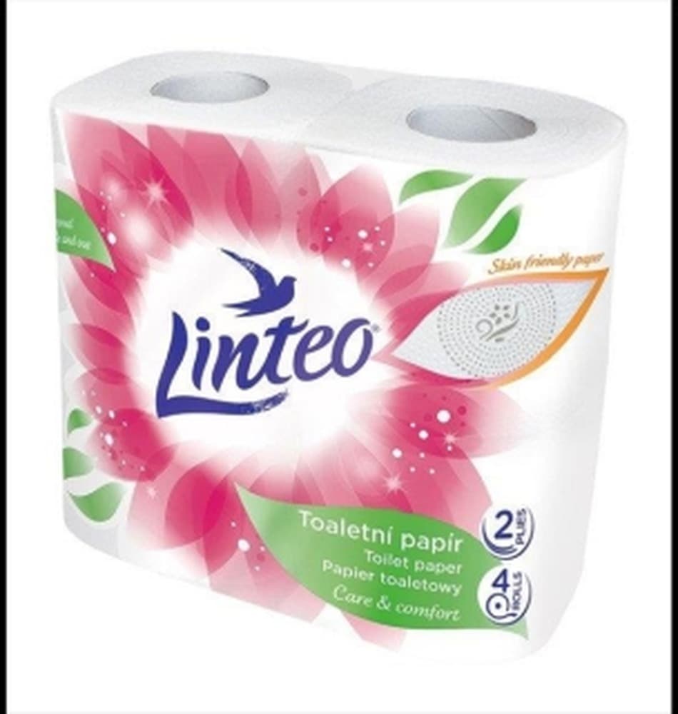 Papier toaletowy Linteo biały 2-warstwowy 4 rolki