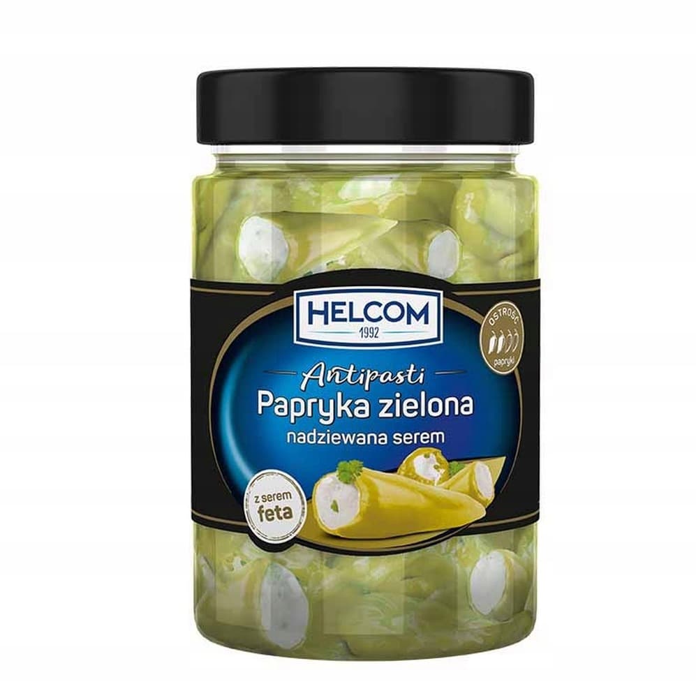 Papryka zielona nadziewana serem 327 ml Helcom