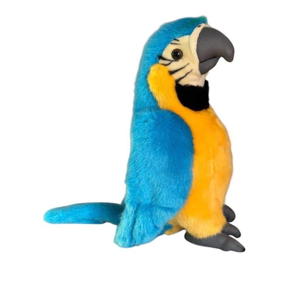 Papuga niebieska dekoracyjna figurka 28 cm