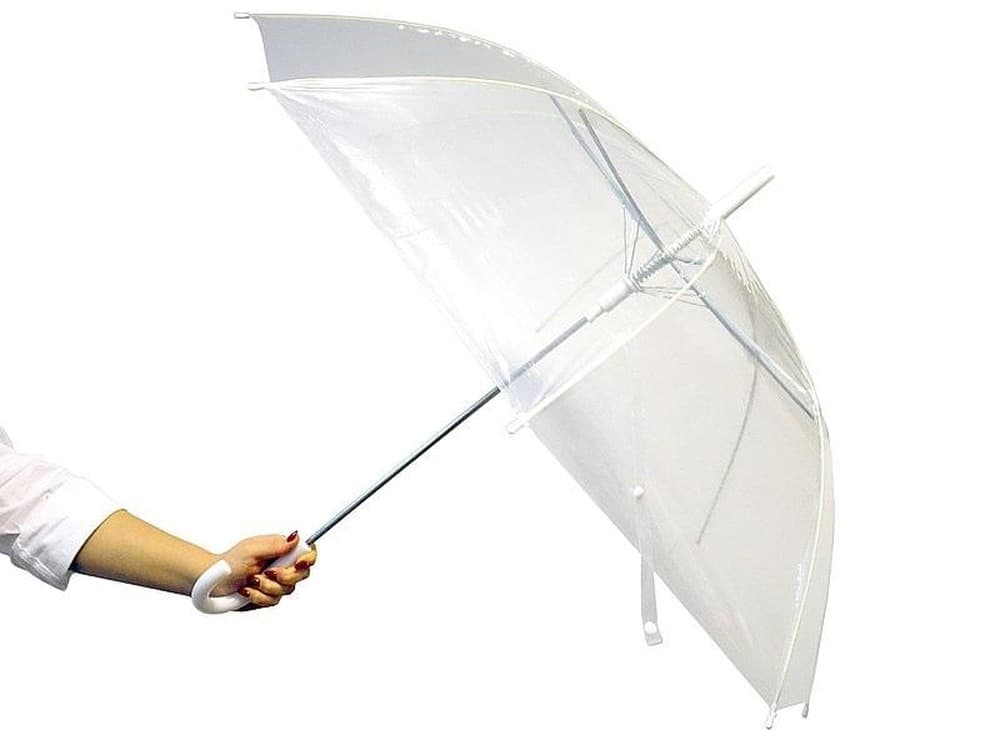 Parasol automatyczny przezroczysty białe wykończenie