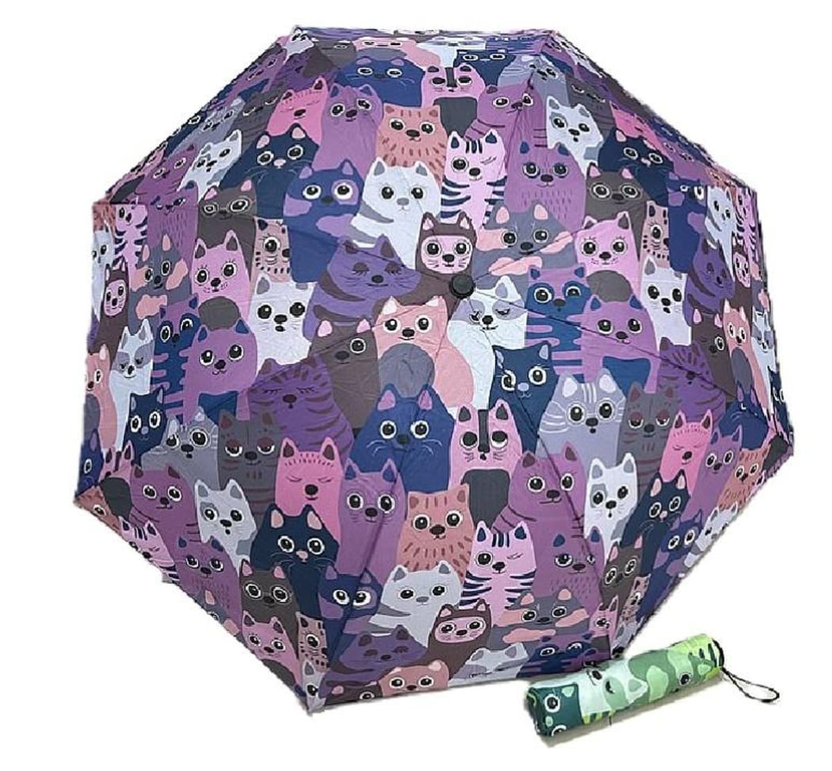 Parasol składany motyw kotów średnica 55 cm Mix wzorów