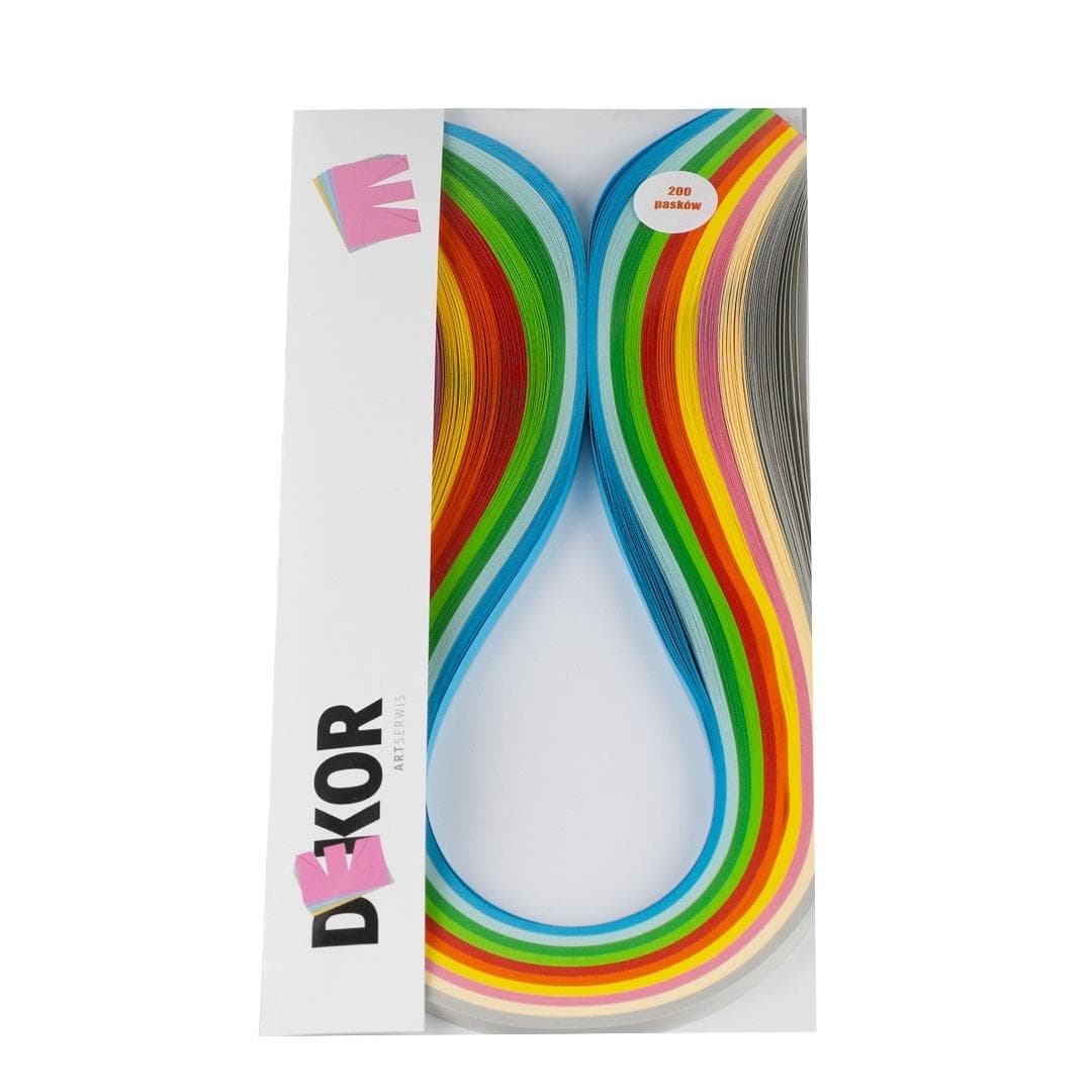 Paski do quillingu kolorowe 5 mm x 42 cm 200 szt. papier 120 g/m²