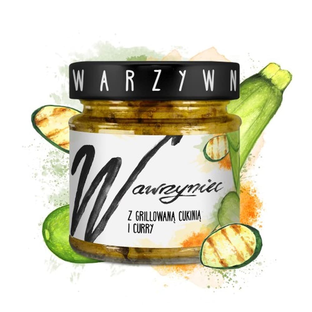 Pasta warzywna. Wawrzyniec z grillowaną cukinią i curry 180 g