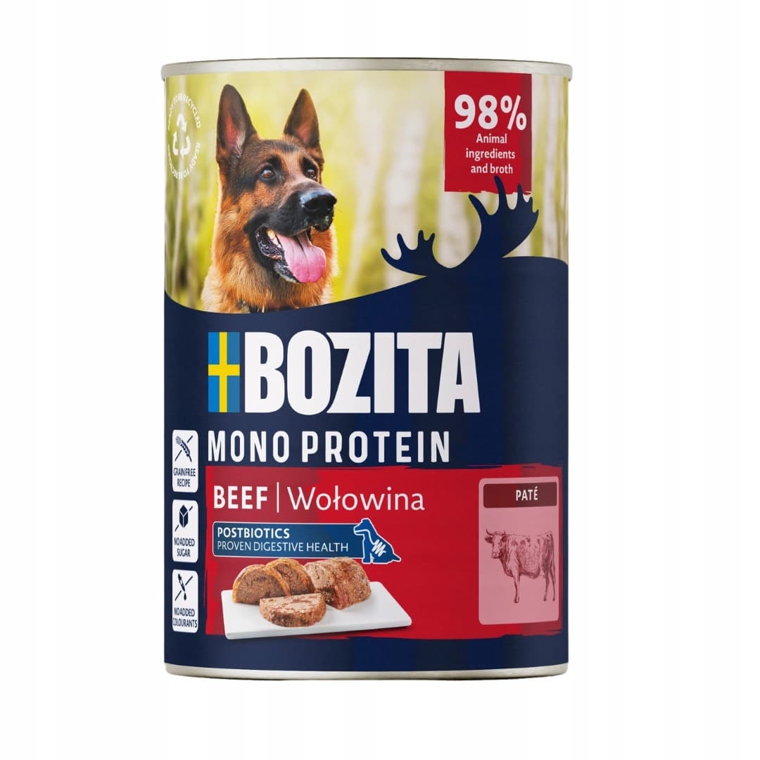 Pasztet dla psa Bozita z wołowiną 400g