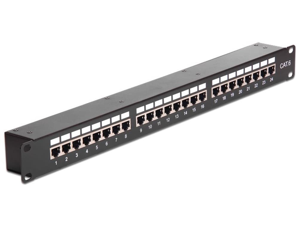 Patch Panel Delock Cat6 do Szafy 1U 44 mm