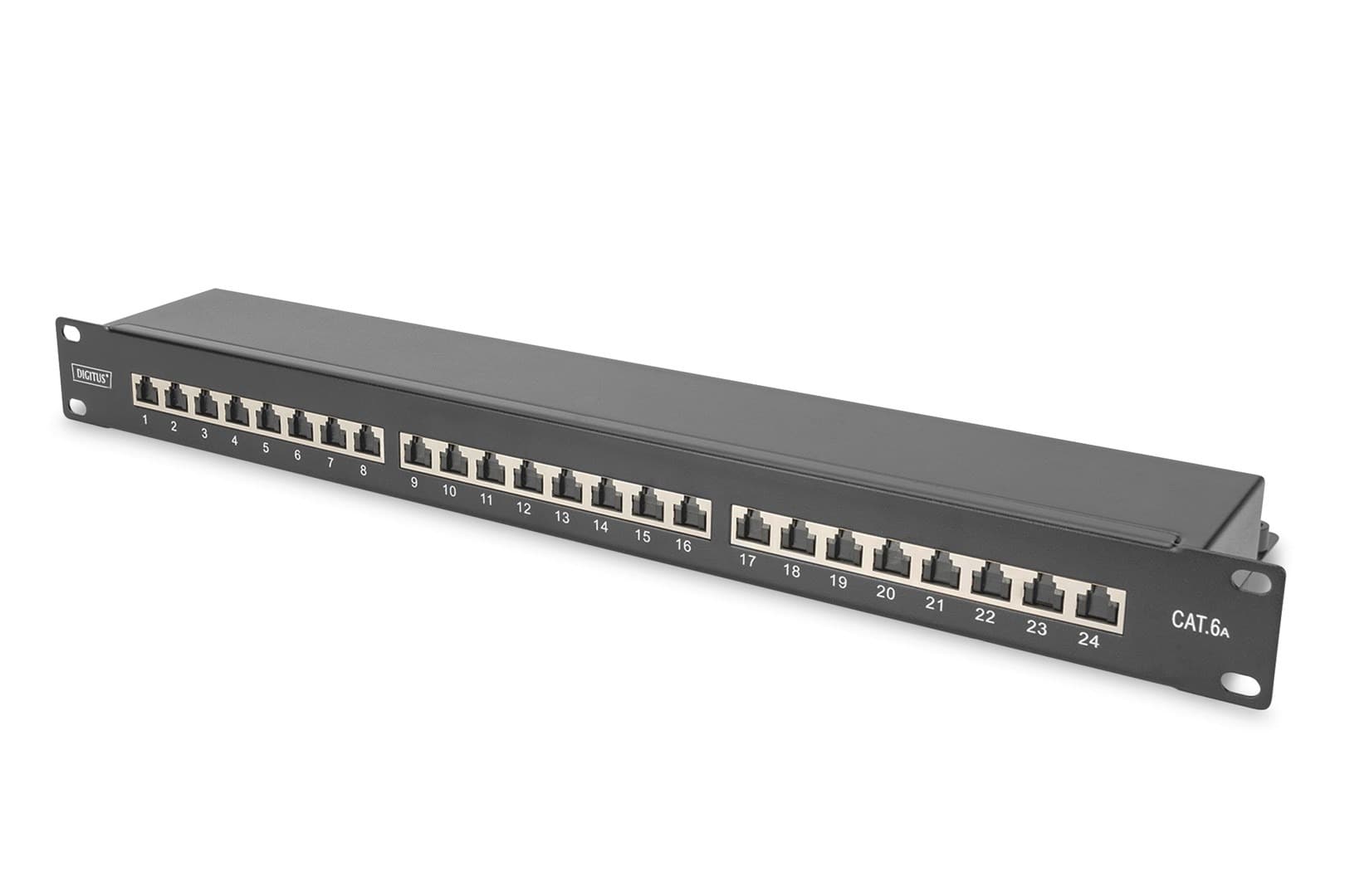 Patch panel 24-portowy ekranowany 1U, 19 cali DIGITUS Professional