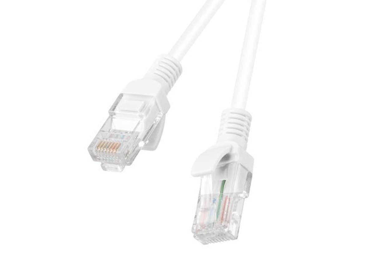 Patchcord U/UTP Lanberg PCU6-10CC-0100-W 1m biały