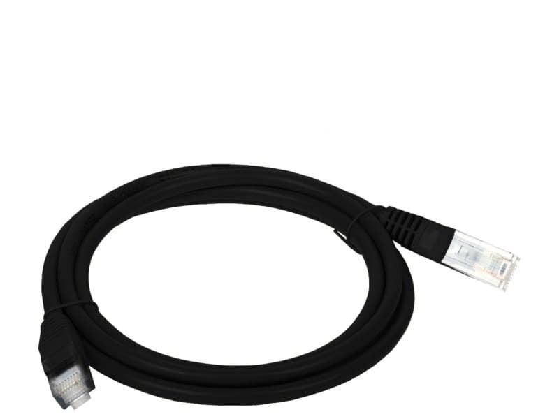 Patchcord UTP RJ45-RJ45 kat. 5e 2 m czarny