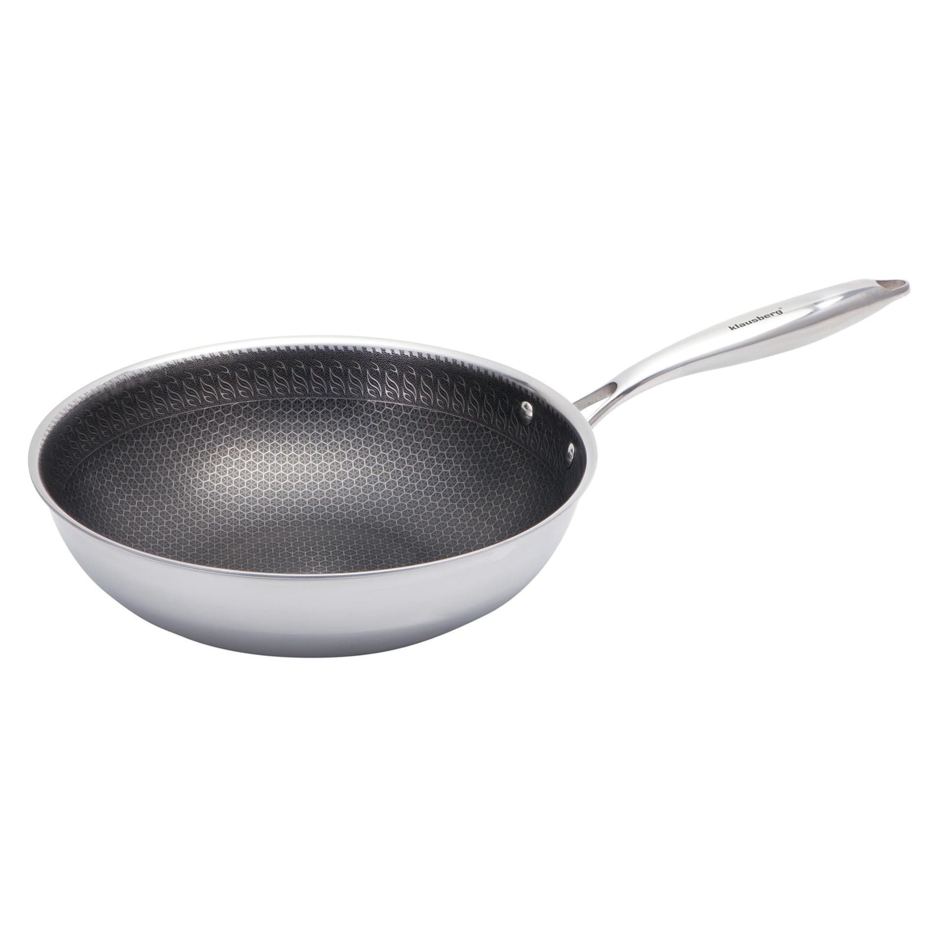 Patelnia powłoka non-stick honeycomb, 28 cm, 3-warstwy, stal 304, PFOA-Free