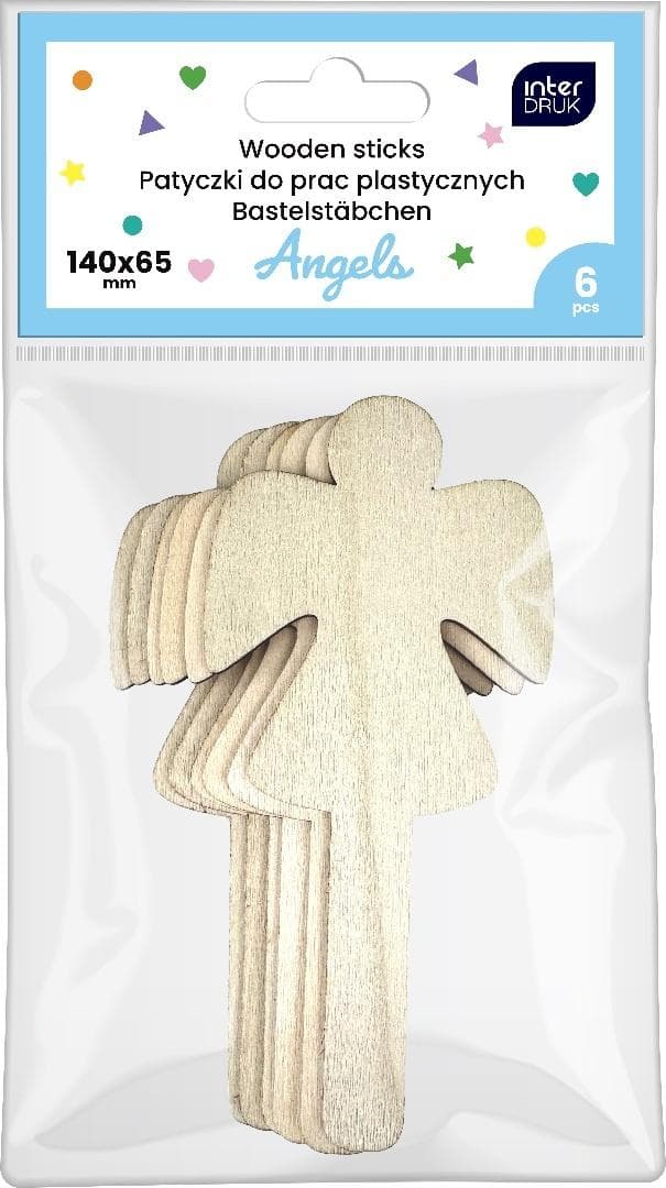 Patyczki drewniane Angels do prac plastycznych