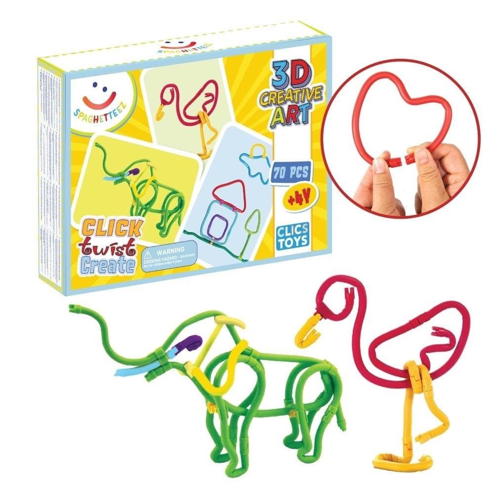 Klocki konstrukcyjne Clics Spaghetteez 70 elementów