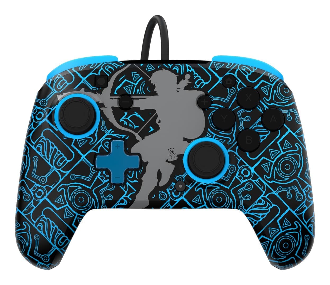 PDP Rematch Sheikah Shoot Gamepad przewodowy do Nintendo Switch czarno-niebieski