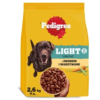 Pedigree Light Karma sucha z drobiem i warzywami dla psów dorosłych 2,6 kg