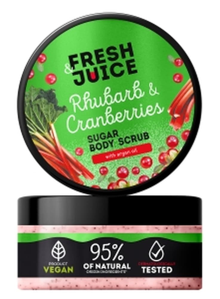 Fresh Juice Peeling do Twarzy Rabarbar i Żurawina 200 ml