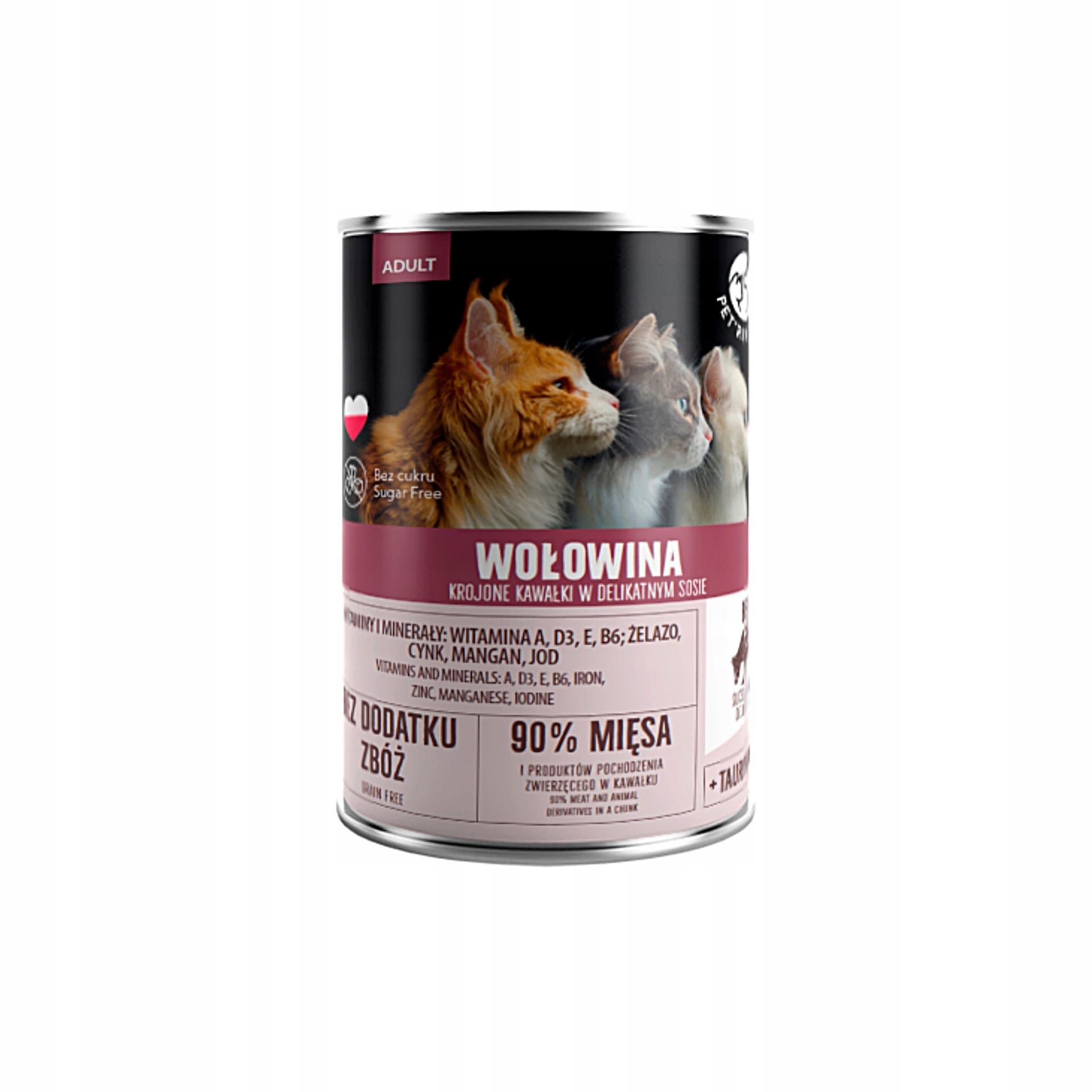 PetRepublic Karma mokra dla kota dorosłego z wołowiną 400 g