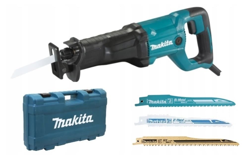 Piła szablasta Makita 1200 W, 3000 suwów/min, czarno-niebieska