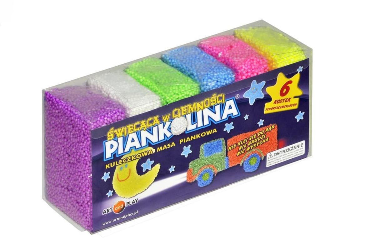 Piankolina świecąca w ciemności 6 kolorów