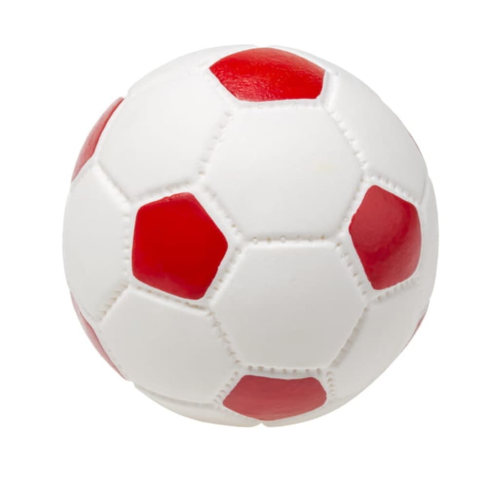 Piszcząca piłka futbolowa dla psa 7 cm mix kolorów