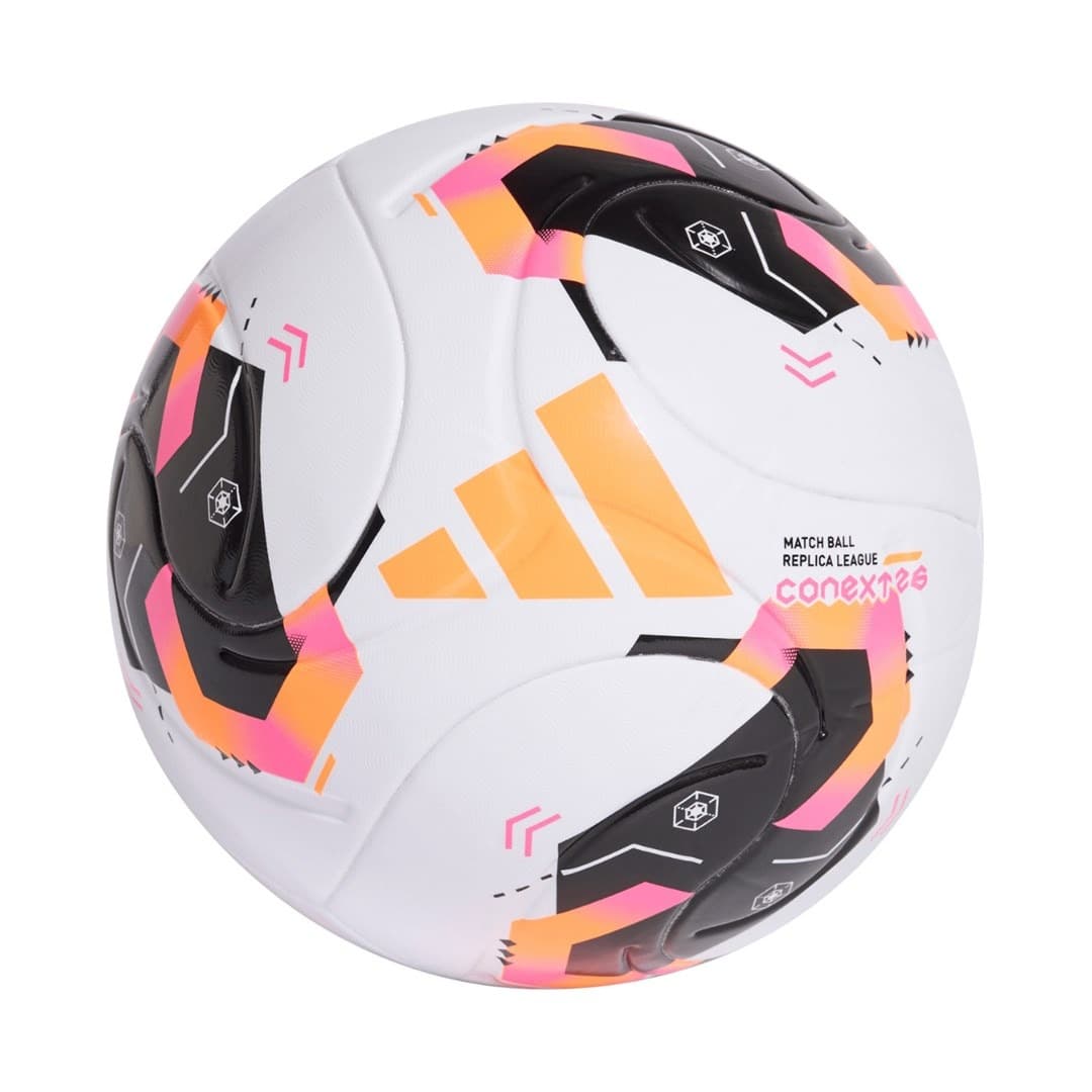 Piłka nożna adidas Conext 26 League biało-czarno-pomarańczowa rozmiar 5
