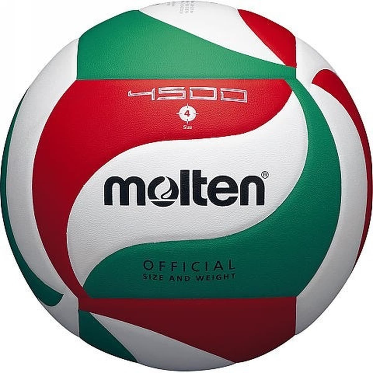 Piłka siatkowa Molten V4M4500 biało-czerwono-zielona rozmiar 5