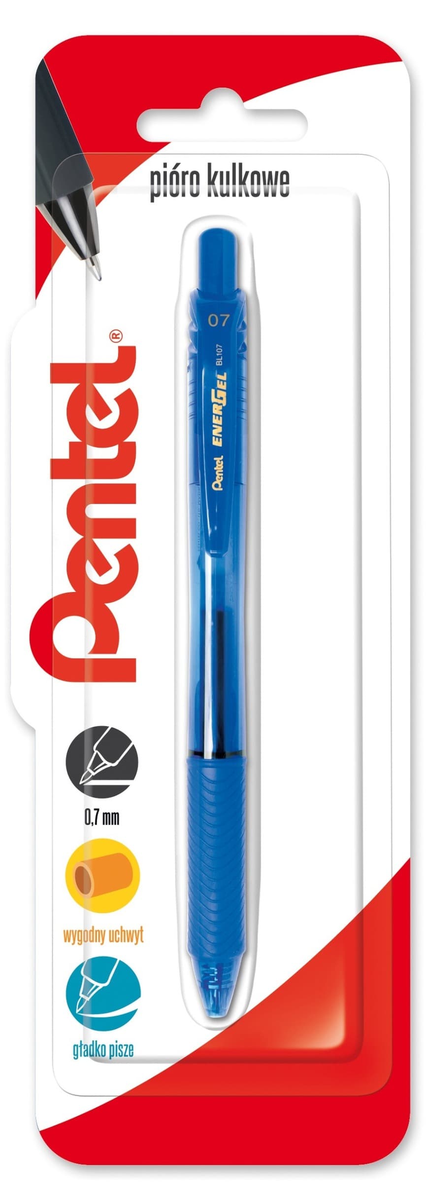 Pióro kulkowe 0,7 mm EnerGel BL107 niebieski 1 szt.