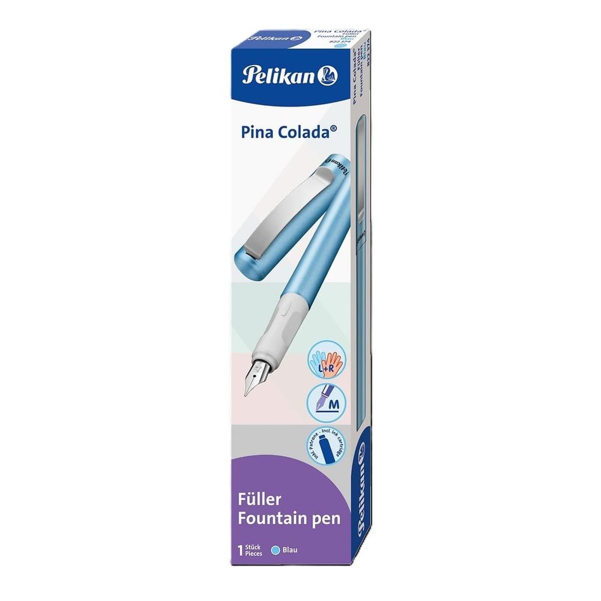 Pióro wieczne Pelikan Pina Colada niebieskie +2 naboje