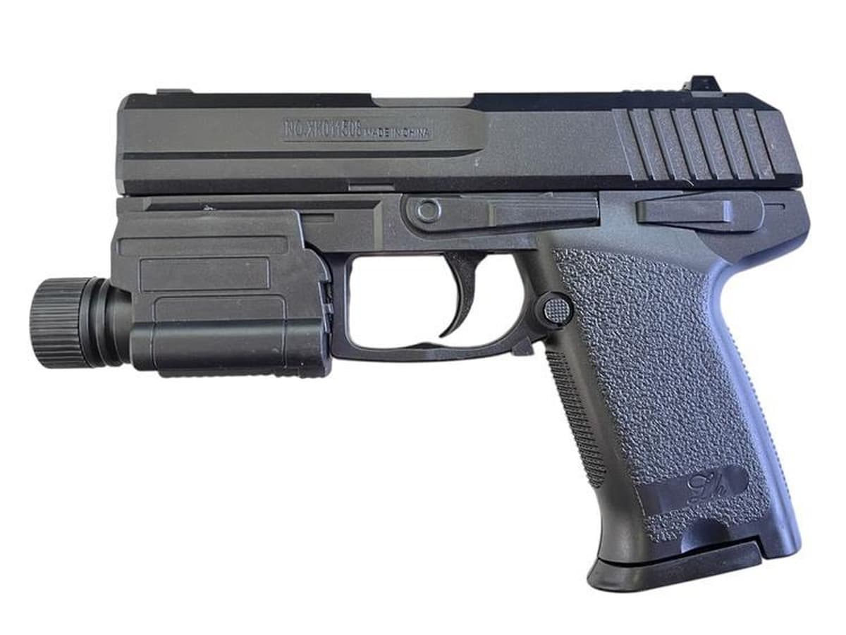 Pistolet sprężynowy na kulki 6 mm z laserowym celownikiem