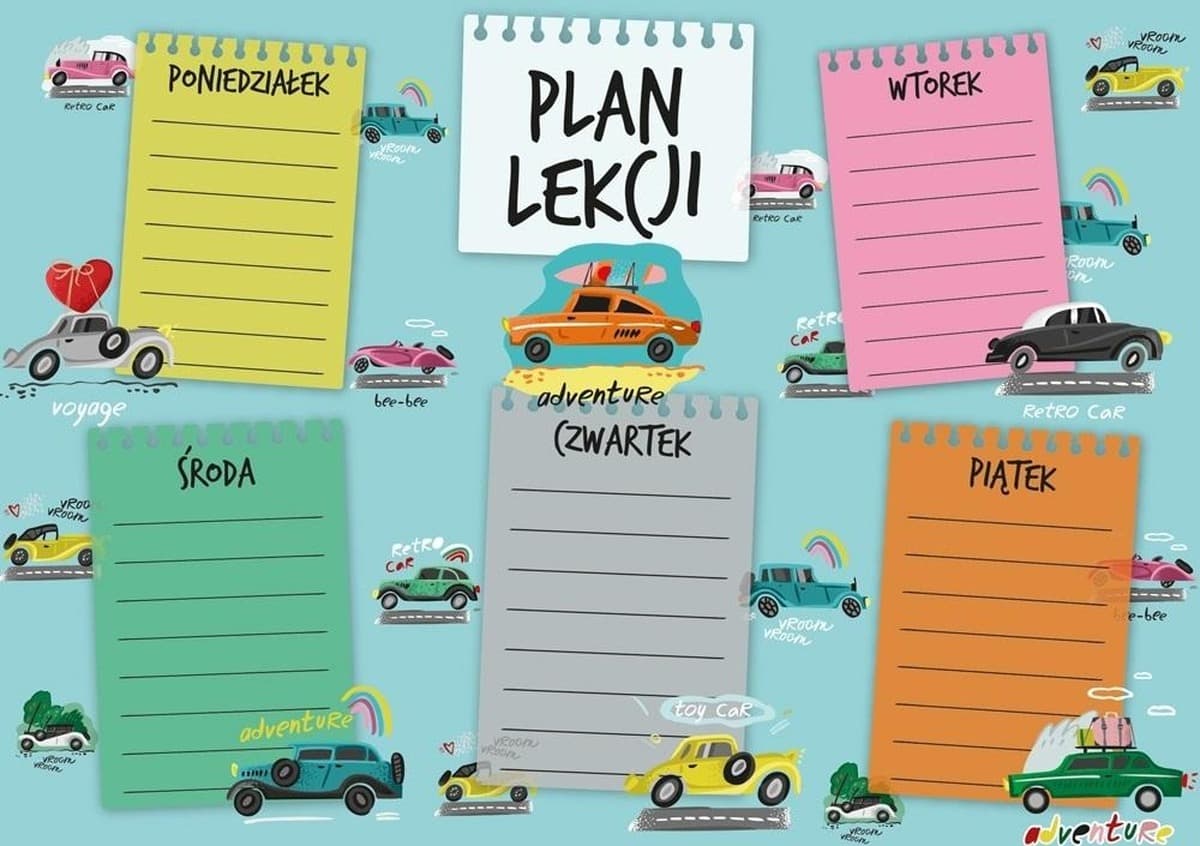 Plan lekcji Roboty A5
