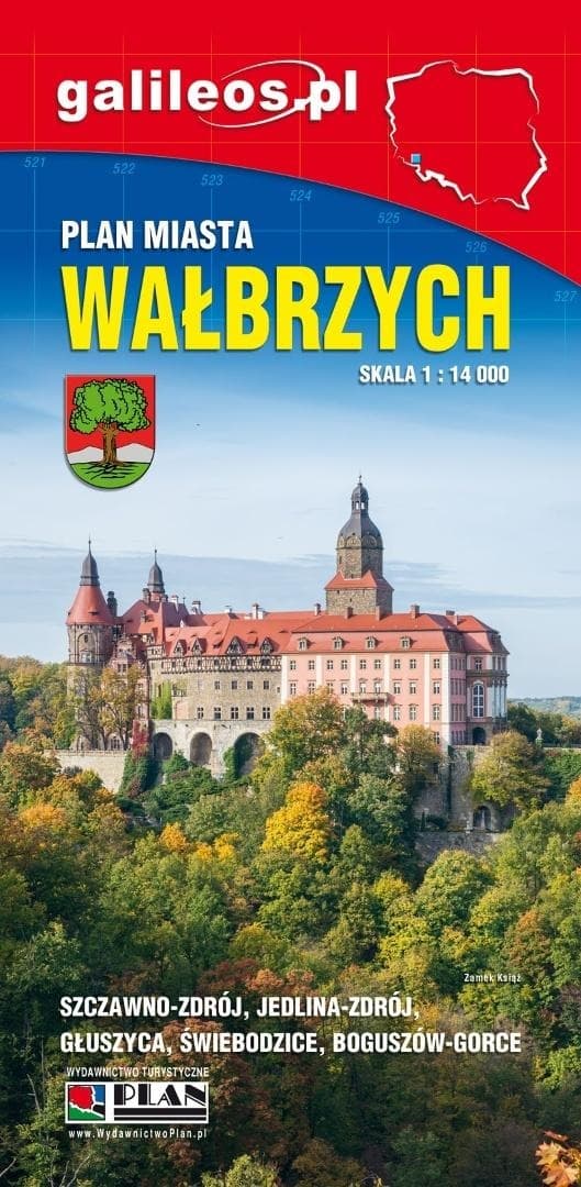 Plan miasta Wałbrzych i mapa Powiatu Wałbrzyskiego, wydanie 2025