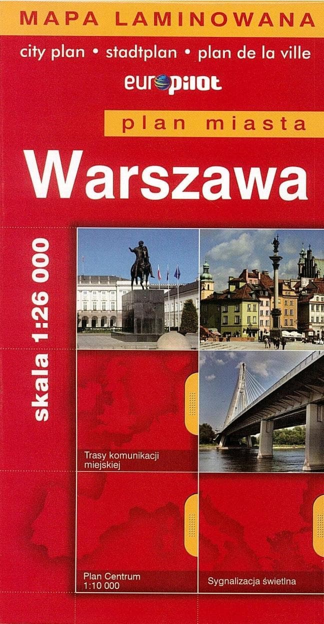 Plan miasta Warszawa laminowany EuroPilot