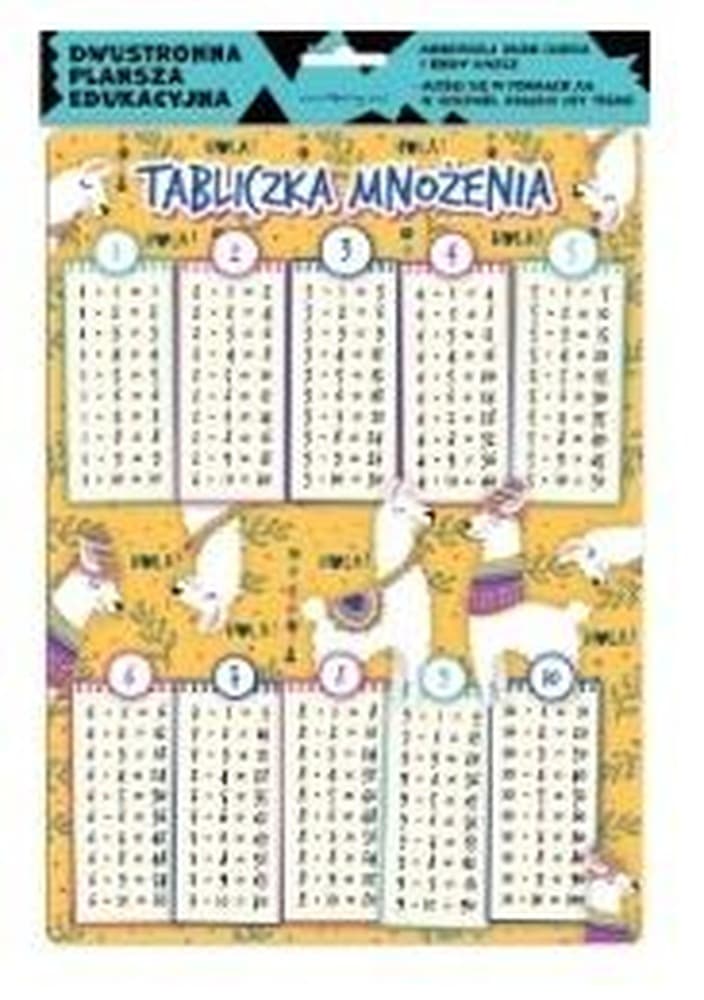 Plansza edukacyjna Lamy A4 tabliczka mnożenia