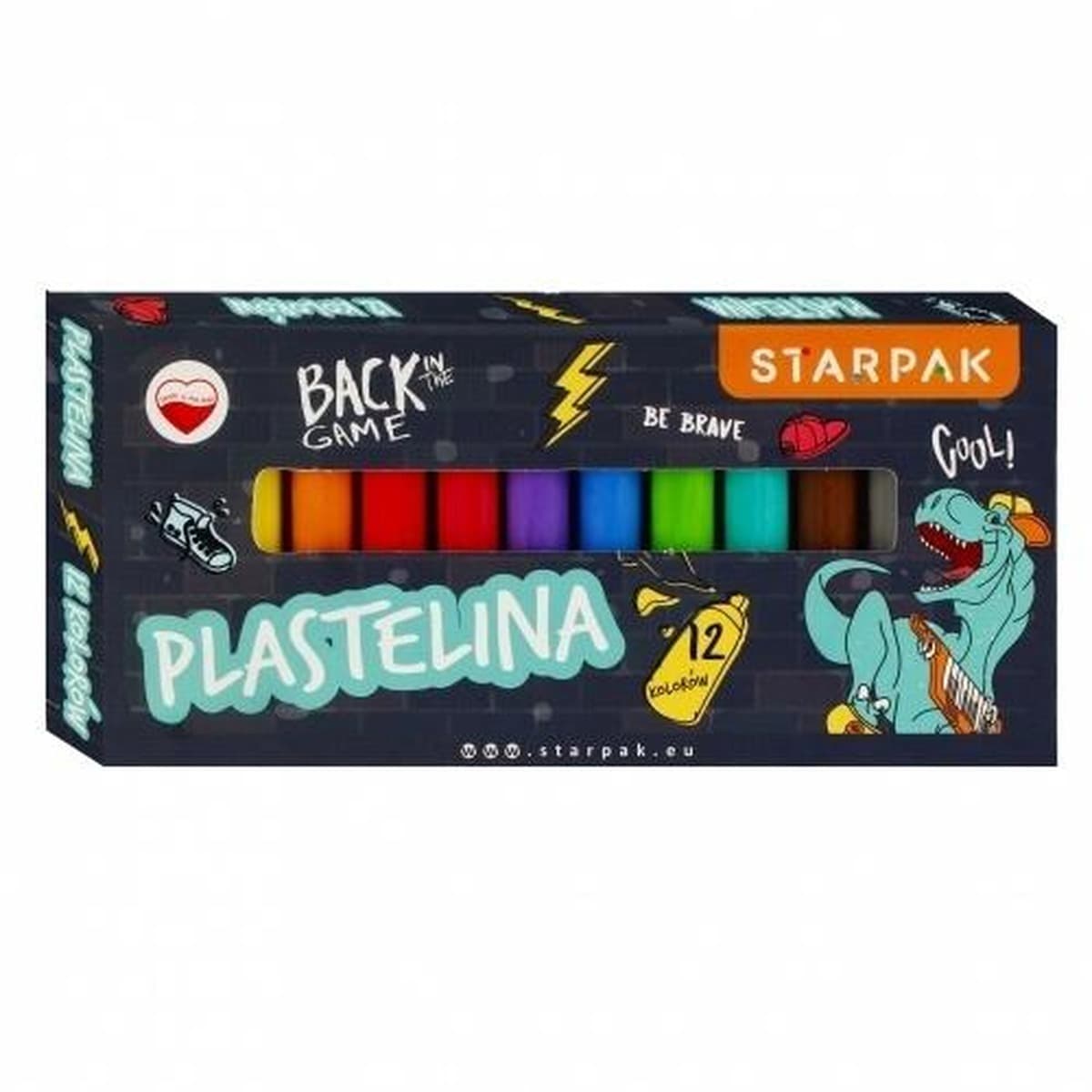 Plastelina Dino Skate 12 kolorów dla dzieci